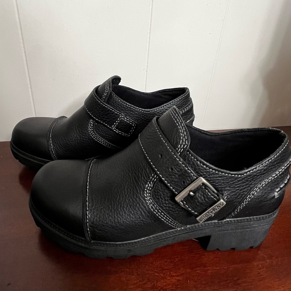 Harley-Davidson vintage Tatum Leather Chunky Moto Shoes Loafers - NWOT Y2K - Picture 3 of 12